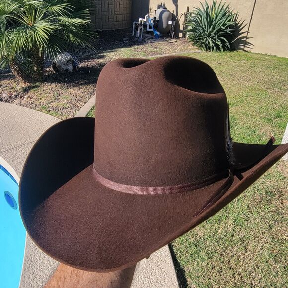 Vintage Stetson 4X Beaver Cowboy Hat Size 7 Color Brown Rancher
